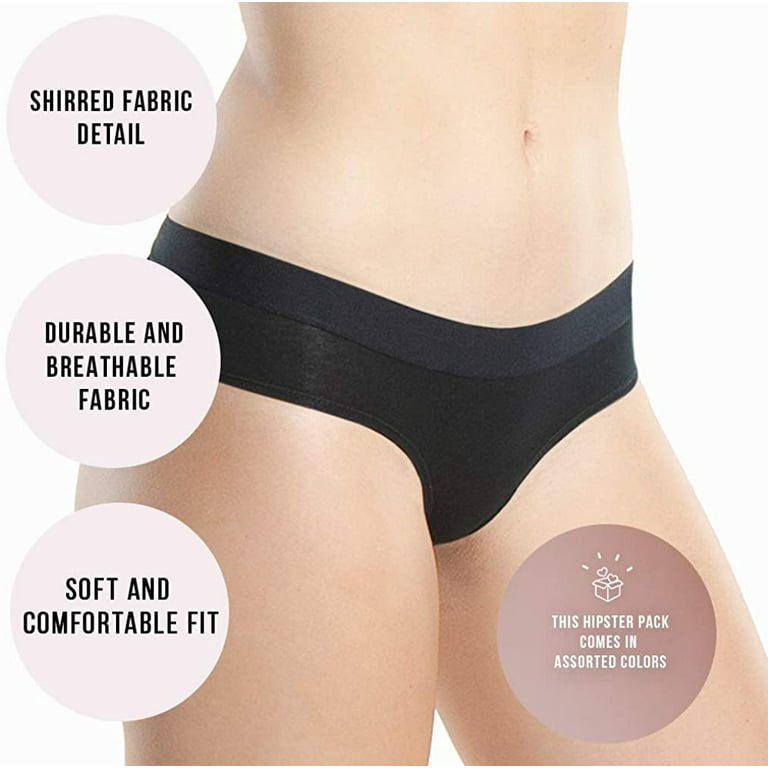 Womens Hipster Underwear Pack Soft Cotton Ladies Panty - 5 Pack