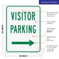 thumbnail image 3 of Right Side Visitor Parking Green Sign, 18x24 Reflective Aluminum EGP, 3 of 8