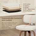 thumbnail image 4 of Dycanpo 26" Swivel Counter Height Bar Stools Set of 2 with Back PU Leather for Home Kitchen, White, 4 of 12
