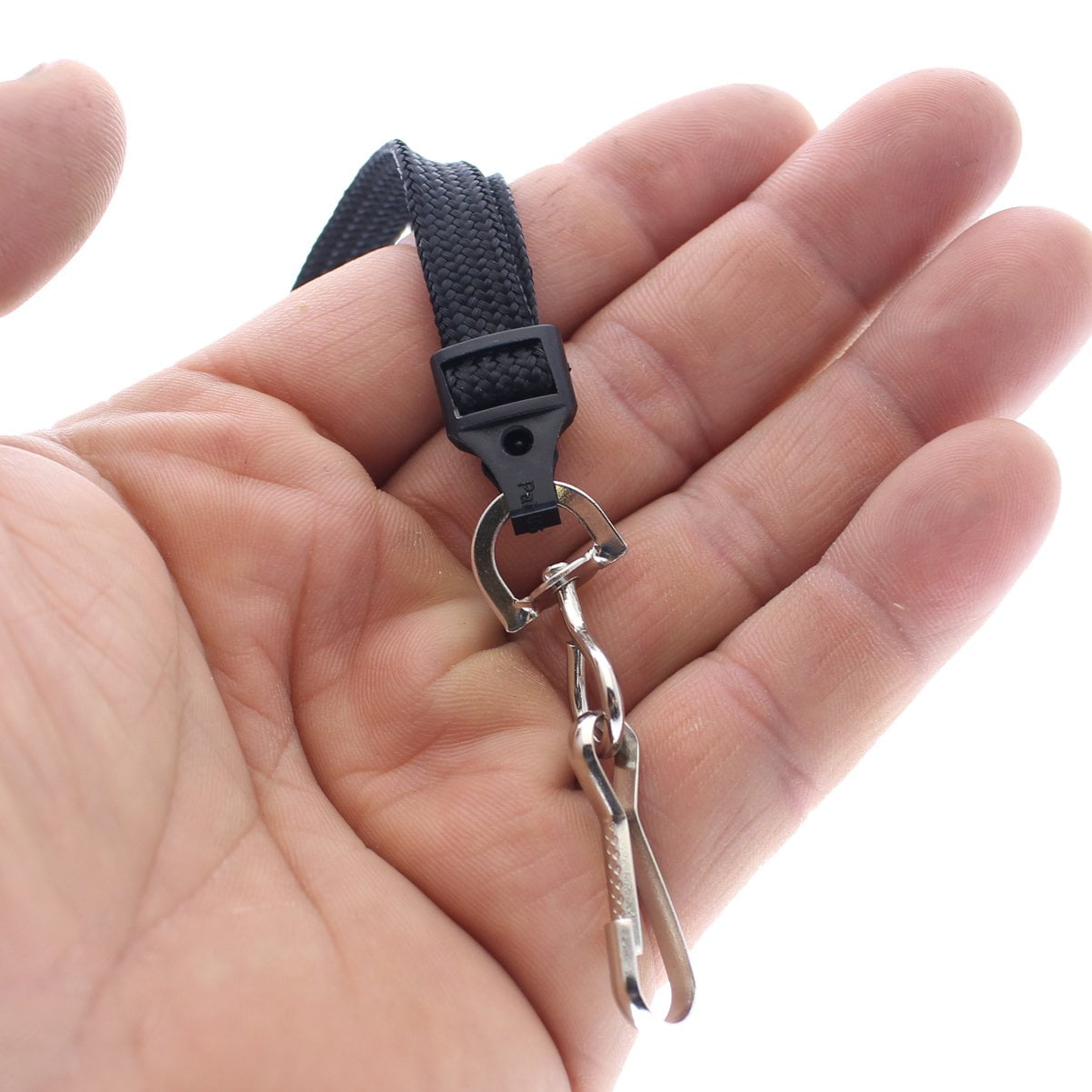 25 Pack - Premium Breakaway Lanyards for ID Badges - Metal Swivel J Hook - 3/8” Wide | 36 Inch Length | Flat Woven by Specialist ID (Black)