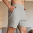 thumbnail image 5 of DayScoop Mens Solid-Color Shorts Casual Shorts Summer Fashion Elastic Waist Outdoor Sports Pocket Short Pants, 5 of 5
