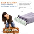 thumbnail image 4 of YFYANG Adult Microfiber Portable Travel Towel, Leaves Pattern Texture Quick Dry Towel with Hiking Buckle PVC Pouch, 16" x 31.5", 4 of 6