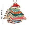 thumbnail image 5 of Antqov Christmas Books Ornament Mini Book Christmas Tree Ornaments 2D Flat Acrylic Christmas Ornaments Stacked Books for Library Home office Decorations Gifts, 5 of 6