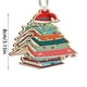 thumbnail image 5 of xihome Adorno navideño plano 2D de acrlico con forma de estantera y rbol de Navidad, con asa para colgar - Diseño de libros apilados, decoracin navideña para rboles, ventanas y puertas, 5 of 6