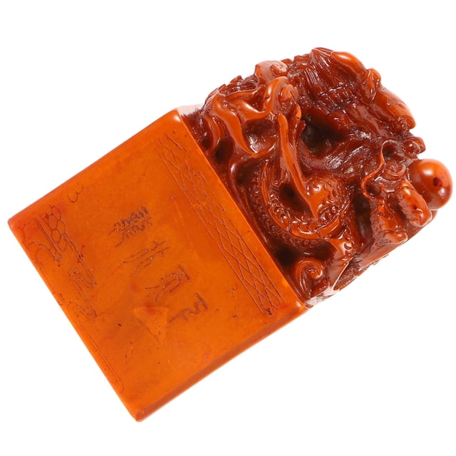 ORDDIART Wax Seal Stamp Seal Ink Pads Orange 1Pcs Giving