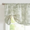 thumbnail image 6 of Curtainking Tie Up Valance Curtain 50x20 inch Sage on Beige Rod Pocket Printed Valance for Bathroom Light Filtering Small Curtain 1 Panel, 6 of 9