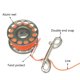 thumbnail image 4 of Soidarity Carrete de dedo Carretes de buceo Salvavidas Seguridad Salchicha Ancla Cuerda Bajo el agua Aleación de aluminio Bobinador de mano Deportes acuáticos Gris, 4 of 6
