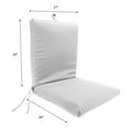 thumbnail image 4 of Jordan Manufacturing 44" x 21" Islip Teal Stripe Teal Stripe Rectangular Outdoor Chair Cushion with Ties and Hanger Loop, 4 of 8