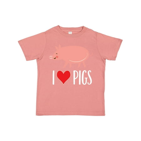 

Inktastic I Love Pigs Funny Farm Animal Gift Toddler Boy or Toddler Girl T-Shirt