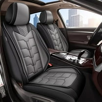 LAONNVIR Seat Covers for Cars Leather Waterproof Universal Fit for Ford Escape 2001-2024 (5 Seats,Black Grey)