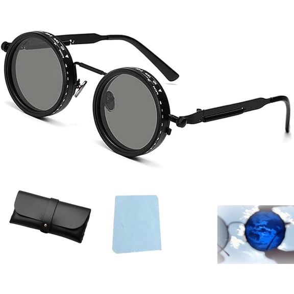 Sunglasses,1-9 Gears Adjustable Photochromic Sunglasses with Built-in ND Filter