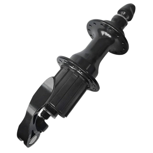 Buje trasero Cola de bicicleta plegable de 2 rodamientos 28H V de liberación rápida 140 mm Negro