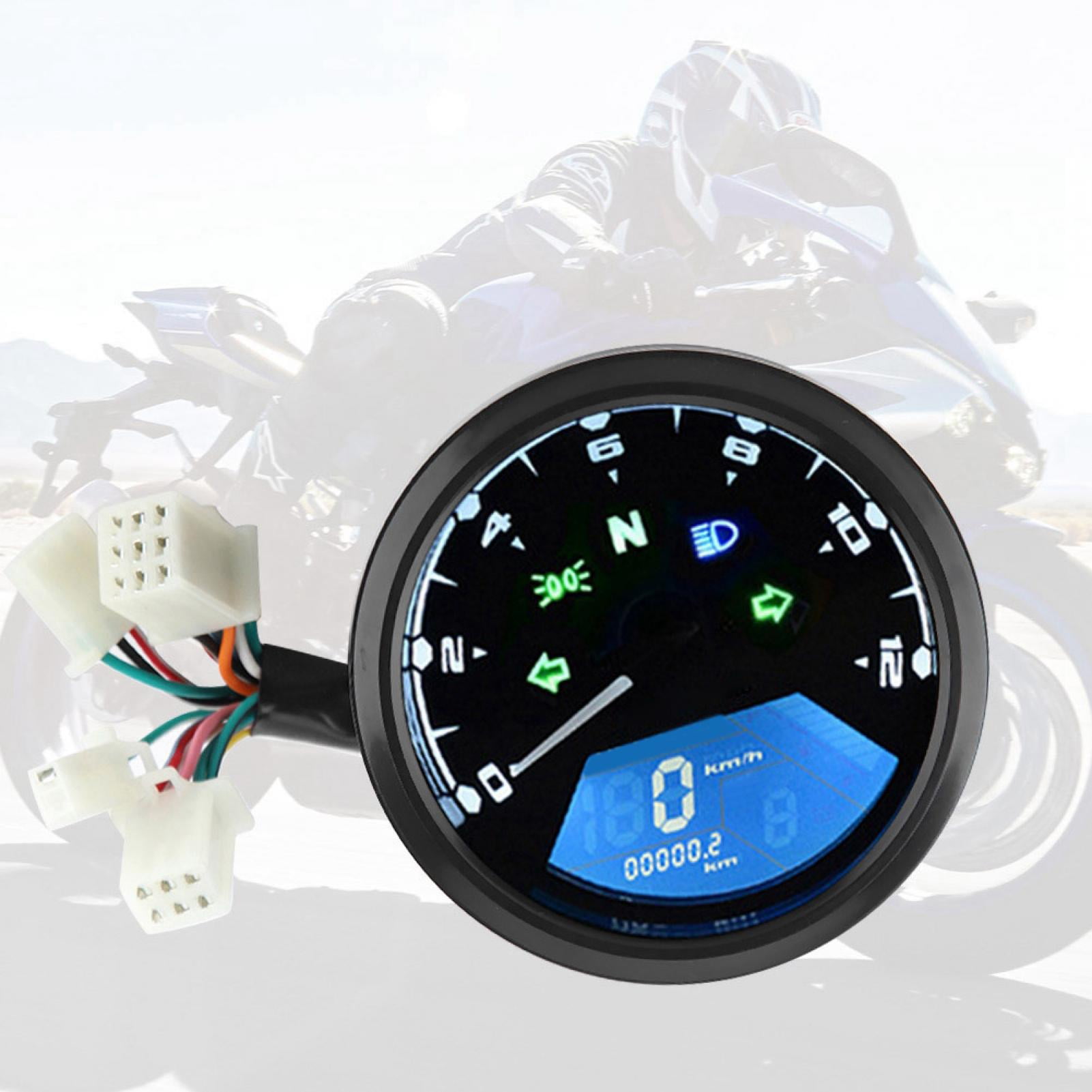 LHCER Waterproof Digital Gauge Motorcycle Odometer , Digital Motorbike Speedometer, Car Racing Motorcycles For All Motorcycles Motorcycle Replacement