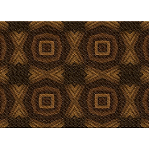 Ahgly Company Indoor Rectangle Patterned Saddle Brown Area Rugs, 6' x 9'