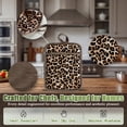 thumbnail image 3 of Howayme Ribbed Cotton Pot Holders 2-Pack Set, Leopard Printed, Heat Resistant Soft Silicone Pot Holders for Kitchen, Non-Slip Hot Pads with Hanging Loop for Housewarming Gift, 7"x9", 3 of 5