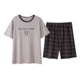 thumbnail image 1 of Men's Summer Short Sleeve Pajama Set Comfortable Wear Home Outdoor Leisure Suit, 1 of 8