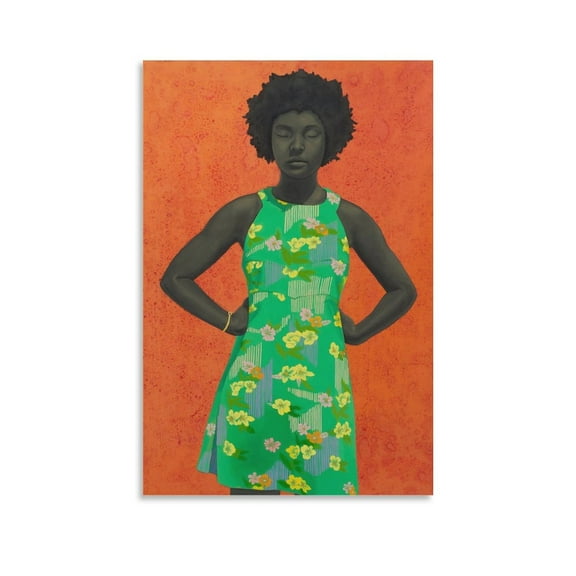 Amy Sherald-The Make Believer (Monet's Garden) Art Poster Canvas Painting Decor Wall Print Photo Gifts Home Modern Decorative Posters 16x24inch(40x60cm)