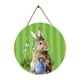 thumbnail image 4 of Adorno colgante de madera con diseño de conejito de Pascua redondo para patio, interior y exterior Estilo D, 4 of 9