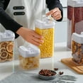thumbnail image 5 of Transparent Square Plastic Storage Jars – Airtight Seal Prevents Moisture & Pests, Perfect for Dry Foods, Cookies, Coffee & Spices, Space-Saving Stackable Design, 5 of 8
