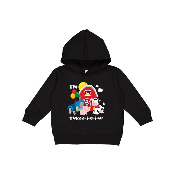 Inktastic Three-i-e-i-o 3rd Birthday Toddler Hoodie
