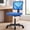 Blue, variant on edx Home Office Desk Chair, Armless Mesh Computer Chair for Small Space, Swivel Adjustable Low Back for Teens/Adults, Black
