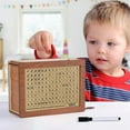 thumbnail image 6 of Herrnalise Money Saving Box,Wooden Money Box with Money Target and Numbers,Savings Challenges Money Box with Marker Penfor Adults Kids,5000 Dollar, 6 of 8