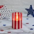 thumbnail image 2 of Battery-Operated LED Candle, Warm White, Red Striped, 4", Patriotic by Way To Celebrate, 2 of 6