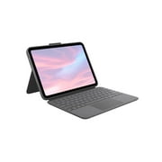 Logitech Combo Touch, Detachable iPad Keyboard Case (10th gen and A16) with Large Precision Trackpad, Full-Size Backlit Keyboard, and Smart Connector Technology, Oxford Gray