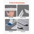 thumbnail image 4 of KFFKFF Wall Molding 6 Pack, Wainscoting Panels Kit, Lightweight Paintable Polystyrene, Simple Installation, Waterproof Accent Wall Trim for Interior Decoration in Living Room,White (24x54 + 24x24 in), 4 of 9