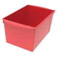 thumbnail image 6 of Storex Wide Plastic Book Bin, Paper Storage for Children, Red, 6-Pack, 6 of 6