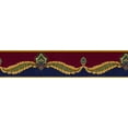 thumbnail image 2 of Dundee Deco Prepasted Wallpaper Border - Victorian Burgundy, Navy Blue, Gold Damask, 15 ft x 6.75 in, 2 of 6
