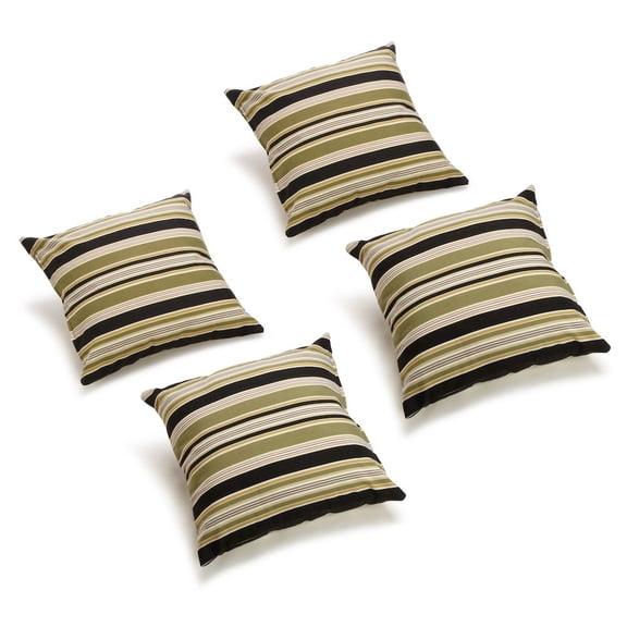 Blazing Needles 17-inch Square Solid Polyester Outdoor Throw Pillows (Set of 4)