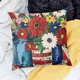 thumbnail image 2 of BANET  4th of July Throw Pillow Covers  American Flag Vases Decorative Patriotic Memorial Day Cushion Cover  for Home Office Sofa 18x18in, 2 of 5