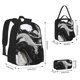 thumbnail image 2 of Balery Fluid Black White Paint Swirls Mochila escolar 3 en 1 para niños: mochila resistente con lonchera térmica y estuche para lápices. Mochila escolar para niños y niñas., 2 of 7