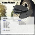 thumbnail image 3 of AutoShack Front Ceramic Brake Pad Set Replacement for 1991-2005 Acura NSX 1991-2002 Honda Accord 1993-2001 Honda Prelude 1991-1995 Acura Legend 1996-1999 Isuzu Oasis 4-PC, 3 of 5