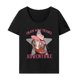 thumbnail image 3 of Camiseta de mujer con cuello redondo, informal, de verano, para viajes, uso diario, camping S, 3 of 8