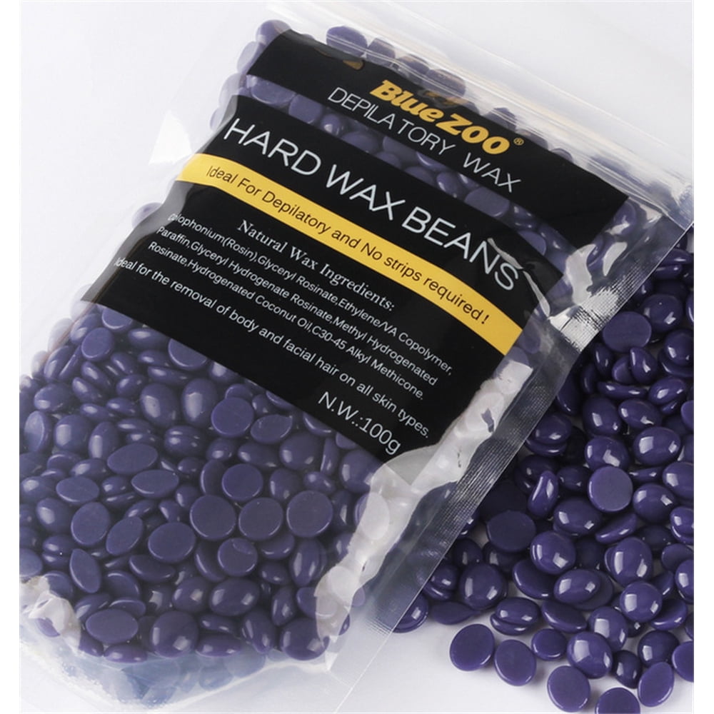 100g/Bag Hard Wax Beans Hair Removal Beads Painless,Lavender Walmart