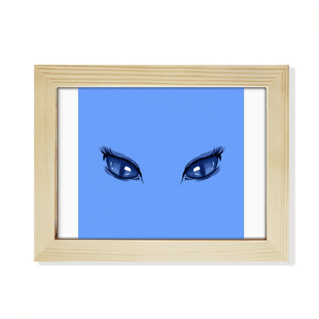 Mirada cruel. Escritorio de madera Arte Pintura 6x8 pulgadas marco de foto foto