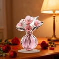 thumbnail image 4 of LEFTHIGH Home Valentine's Crystal Floral Vase Elegant Acrylic Centerpiece for Romantic Tabletop Mantel Decoration Gifts, 4 of 6