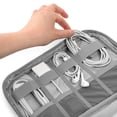 thumbnail image 4 of PAVILIA Travel Cord Organizer Case, Electronics Organizer Bag, Gray, 4 of 7