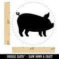 thumbnail image 2 of Pig Sideview Farm Animal Self-Inking Rubber Stamp Ink Stamper - Black Ink - Medium 1 Inch, 2 of 7