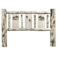 thumbnail image 2 of Montana Collection Queen Headboard w/ Laser Engraved Moose Design, Ready to Finish, 2 of 5