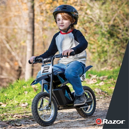 RAZOR DIRT ROCKET MX125 ELECTRIC-POWERED DIRT BIKE – BLACK WITH DECAL INCLUDED, FOR CHILD 5+