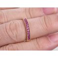 thumbnail image 6 of HeartsAndYou 2ct Natural Pink Sapphire Band Milgrain Half Eternity 100% 14k SOLID Rose Gold, 6 of 9