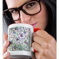 thumbnail image 2 of 3drose, Image of Neon Butterflies and Music Notes Pattern, 15oz Two-tone Red Mug, 2 of 6