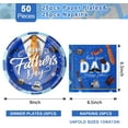 thumbnail image 2 of 50Pcs Fathers Day Paper Plates and Napkins Disposable paper plates for Father's Day Party Supplies, 2 of 6