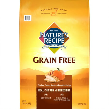 Nature's Recipe Grain Free Easy to Digest Chicken, Sweet Potato & Pumpkin Recipe Dry Dog Food,