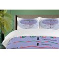 thumbnail image 4 of Ambesonne Biology Duvet Cover Sets, Genes Translation Chart, 2-King, Pale Ceil Blue Ceil Blue, 4 of 7
