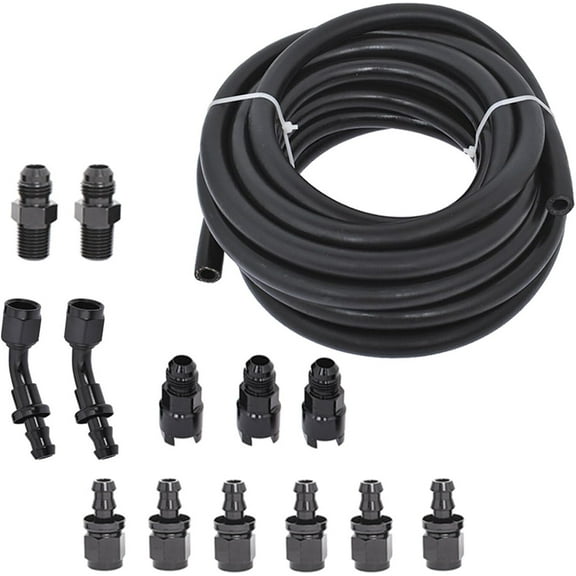munirater 6AN 25Feet 3/8 Complete LS Conversion Fuel Injection Line Fitting Adapter Kit EFI Fl with Filter/Regulator