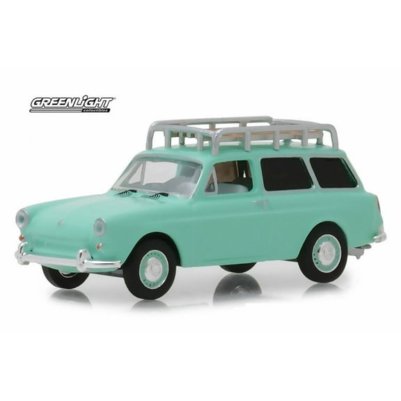 1965 Volkswagen Type 3 Squareback, Birch Green - Greenlight 29930C/48 - 1/64 scale Diecast Model Toy Car
